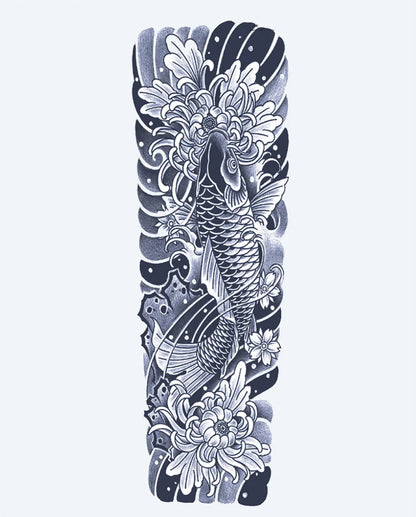 Koi und Blumen